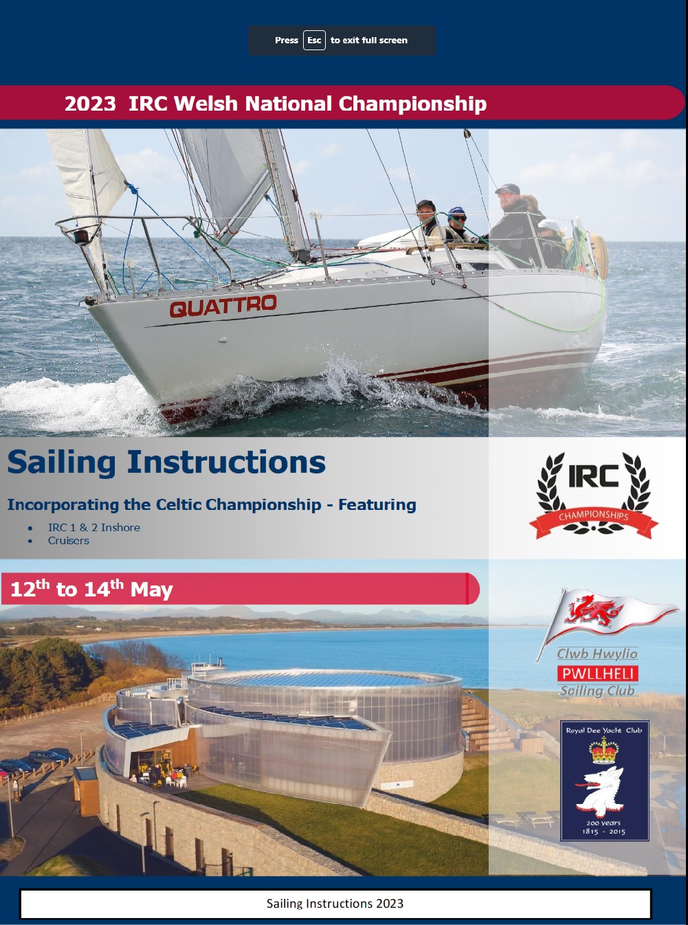 Championship Sailing Instructions