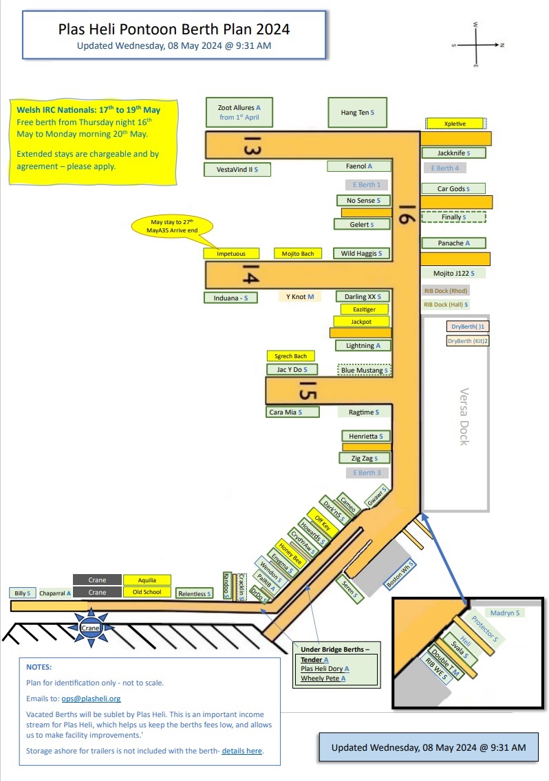 Berth Plan IRC Champs 2024