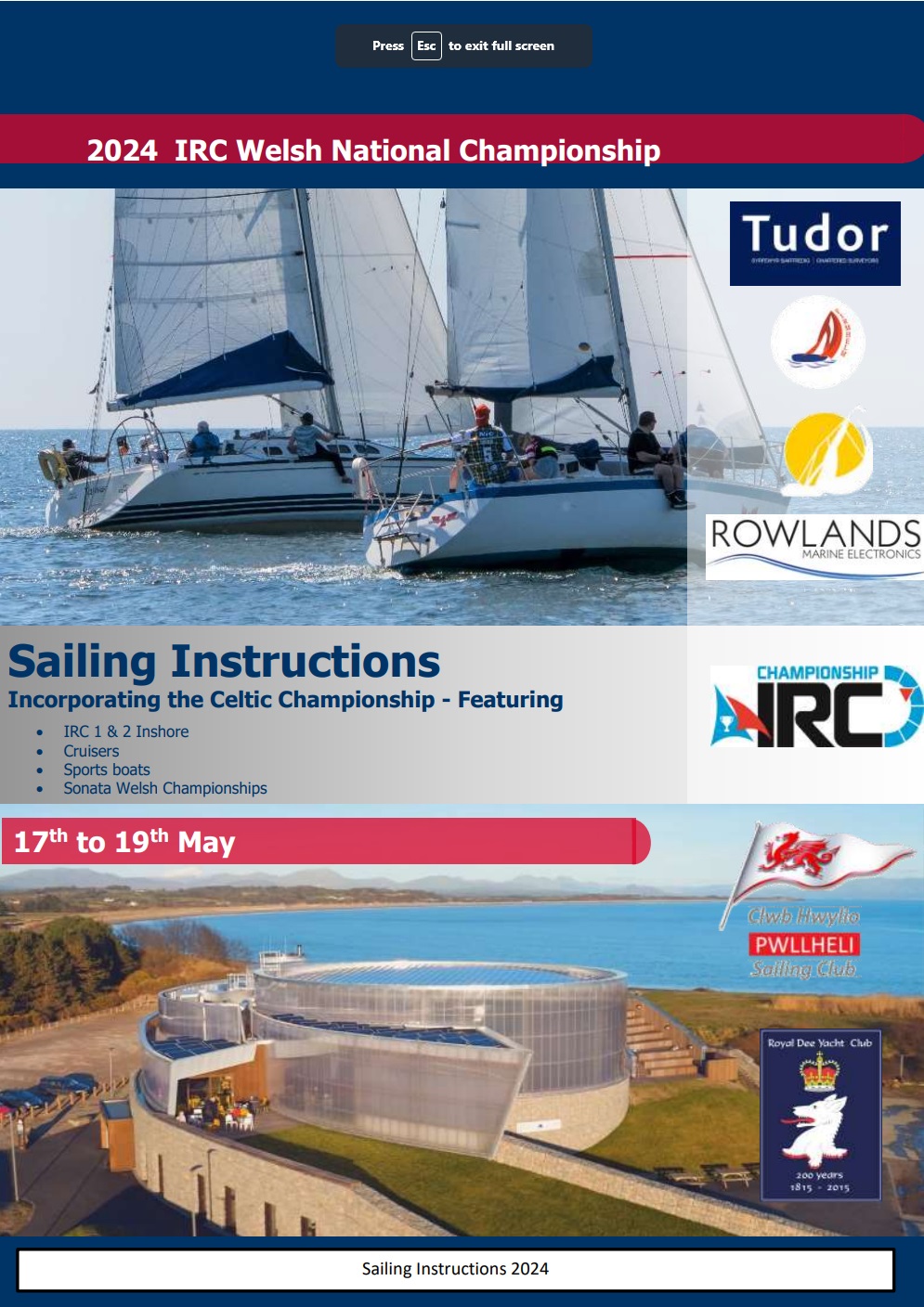 Championship Sailing Instructions